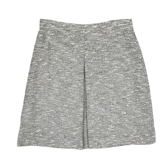 J. Crew Black White Tweed Vent Front Suit Skirt Womens 6 - Picture 1 of 7